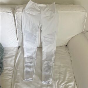ALO Yoga White High-Waist Leggings